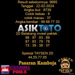 Prediksi Togel Asiktoto Hari Ini Cambodia 22 Februari 2024