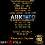 Prediksi Togel Asiktoto Hari Ini Japan 22 Februari 2024