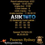 Prediksi Togel Asiktoto Hari Ini Sydneypools 13 Februari 2024