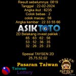 Prediksi Togel Asiktoto Hari Ini Taiwan 22 Februari 2024