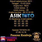 Prediksi Togel Asiktoto Hari Ini Cambodia 15 Maret 2024