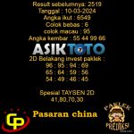 Prediksi Togel Asiktoto Hari Ini China 10 Maret 2024