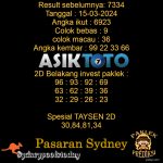 Prediksi Togel Asiktoto Hari Ini Sydneypools 15 Maret 2024