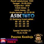 Prediksi Togel Asiktoto Hari Ini Cambodia 30 September 2024